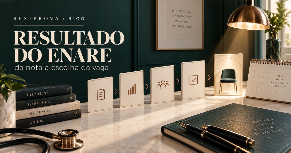 Linha editorial das etapas entre o resultado do ENARE e a escolha da vaga