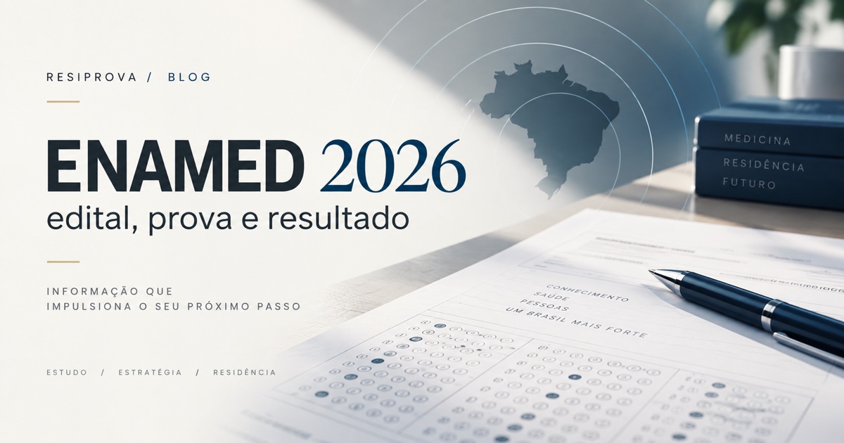 Capa editorial ENAMED 2026 com destaque para a data 13 de setembro
