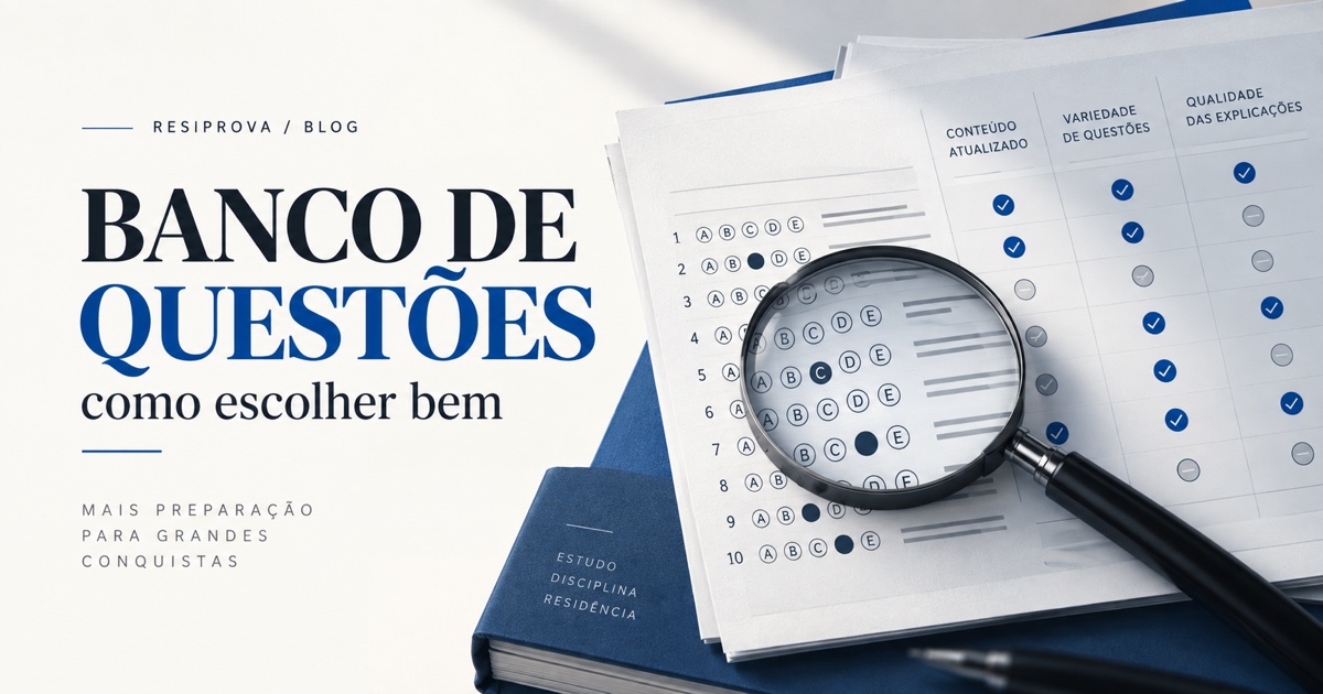 Comparativo entre plataformas de banco de questões de residência médica