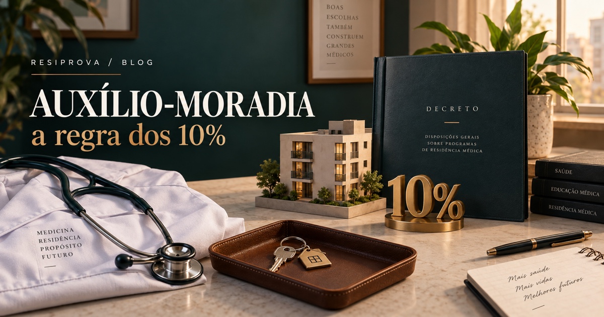 Moradia e regra dos 10 por cento do auxílio ao médico residente