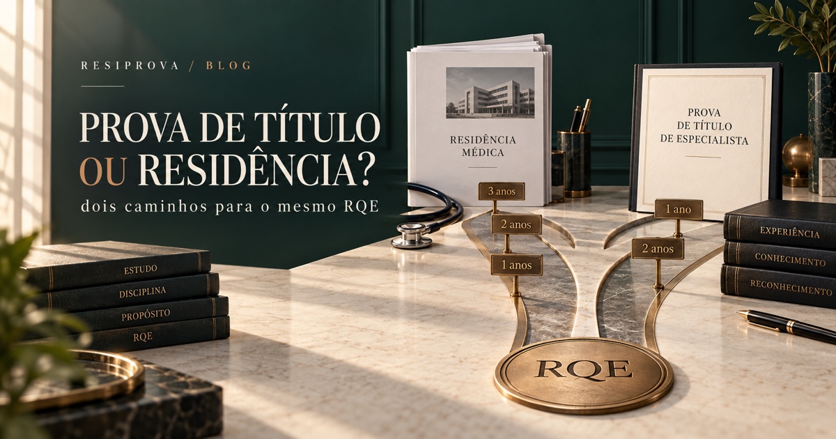 Dois caminhos de formação médica convergindo para o mesmo registro de especialista